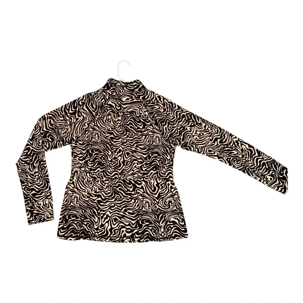 Fabletics XL Marbled Zebra Trinity Performance Activewear Zip Jacket w/ Pockets - Picture 16 of 16